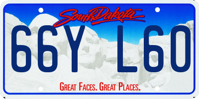 SD license plate 66YL60