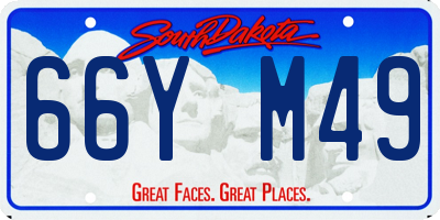 SD license plate 66YM49