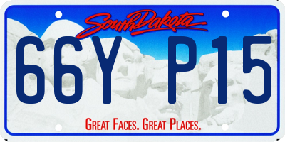 SD license plate 66YP15