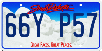 SD license plate 66YP57