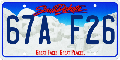 SD license plate 67AF26