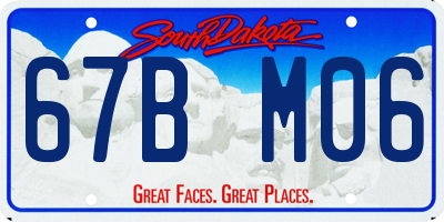 SD license plate 67BM06
