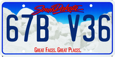 SD license plate 67BV36
