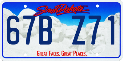 SD license plate 67BZ71