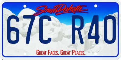 SD license plate 67CR40