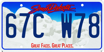 SD license plate 67CW78