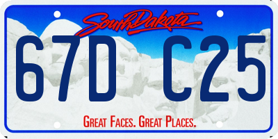 SD license plate 67DC25