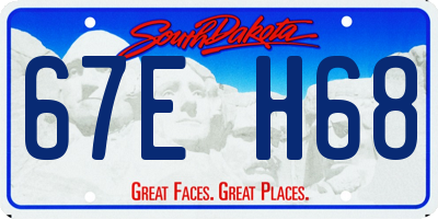 SD license plate 67EH68