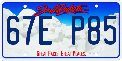 SD license plate 67EP85