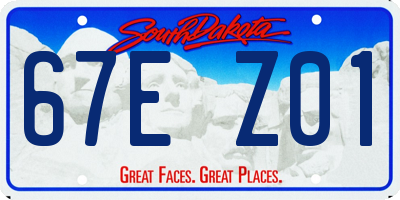 SD license plate 67EZ01