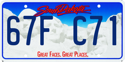 SD license plate 67FC71
