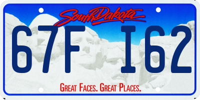 SD license plate 67FI62