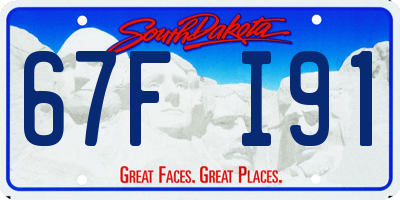 SD license plate 67FI91