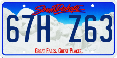 SD license plate 67HZ63