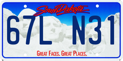 SD license plate 67LN31