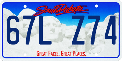 SD license plate 67LZ74