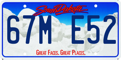 SD license plate 67ME52