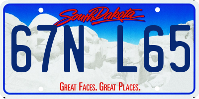 SD license plate 67NL65