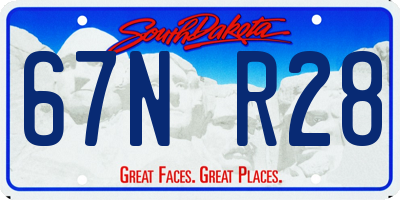 SD license plate 67NR28