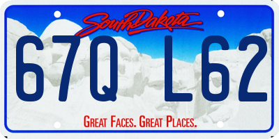 SD license plate 67QL62