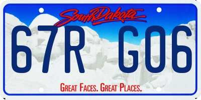 SD license plate 67RG06
