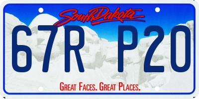 SD license plate 67RP20