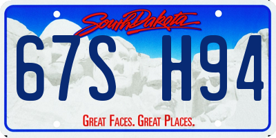 SD license plate 67SH94