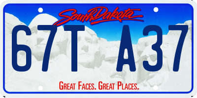 SD license plate 67TA37