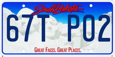 SD license plate 67TP02