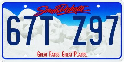 SD license plate 67TZ97