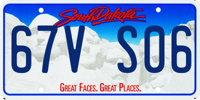 SD license plate 67VS06