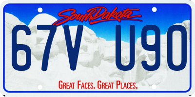 SD license plate 67VU90