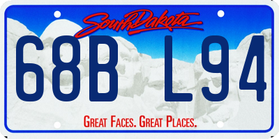 SD license plate 68BL94