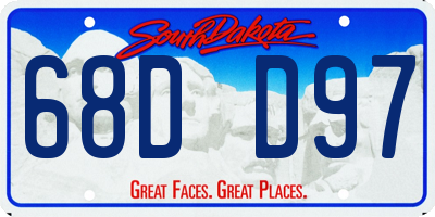 SD license plate 68DD97