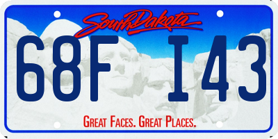 SD license plate 68FI43