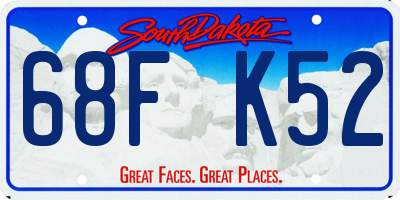 SD license plate 68FK52