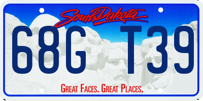 SD license plate 68GT39