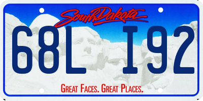SD license plate 68LI92