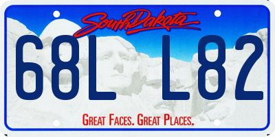 SD license plate 68LL82