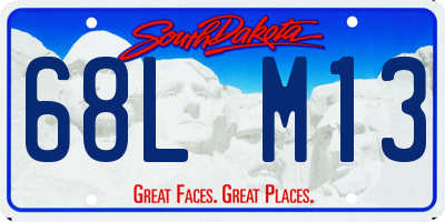 SD license plate 68LM13