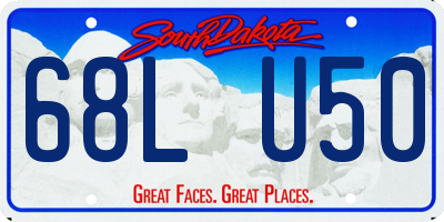 SD license plate 68LU50