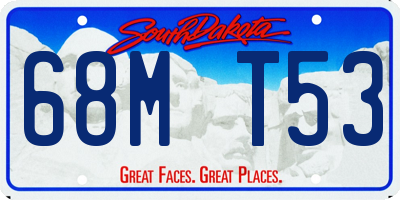 SD license plate 68MT53