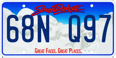 SD license plate 68NQ97