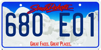 SD license plate 68OE01