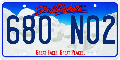 SD license plate 68ON02