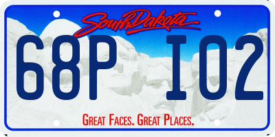 SD license plate 68PI02