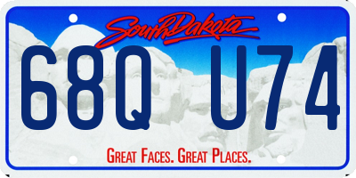 SD license plate 68QU74