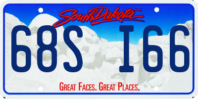 SD license plate 68SI66