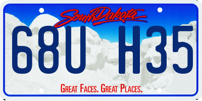 SD license plate 68UH35