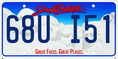 SD license plate 68UI51